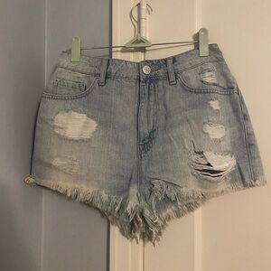 Urban Outfitters - BDG Super High Waist Cheeky 29W Distressed Denim shorts